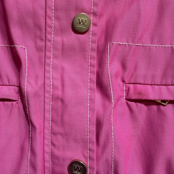 Max Mara Weekend Pink Coat US 8 Belted Nylon Cotton Vtg Y2K Gold Zipper Pristine - Picture 4 of 11